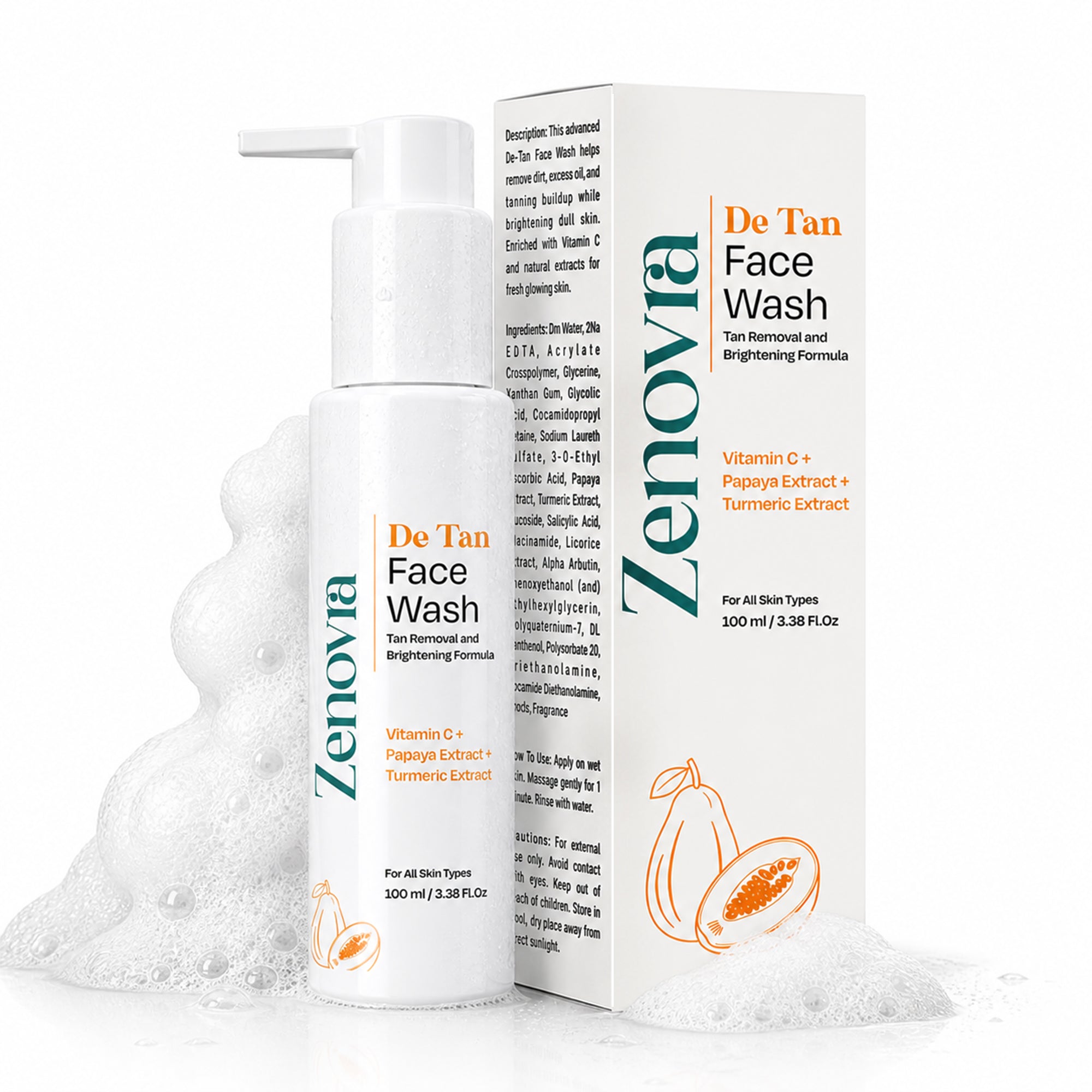 Zenovra De Tan Face Wash