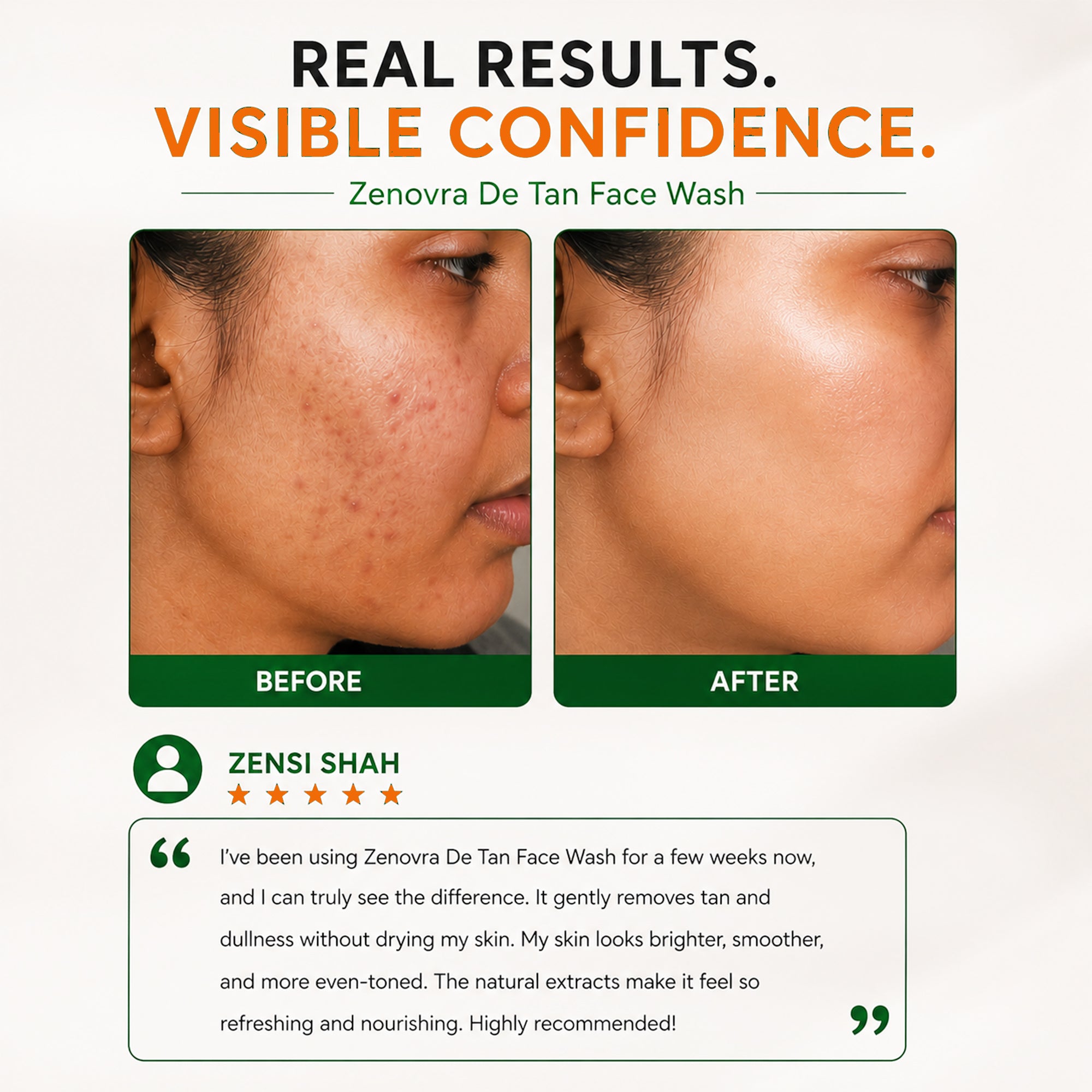 Zenovra De Tan Face Wash